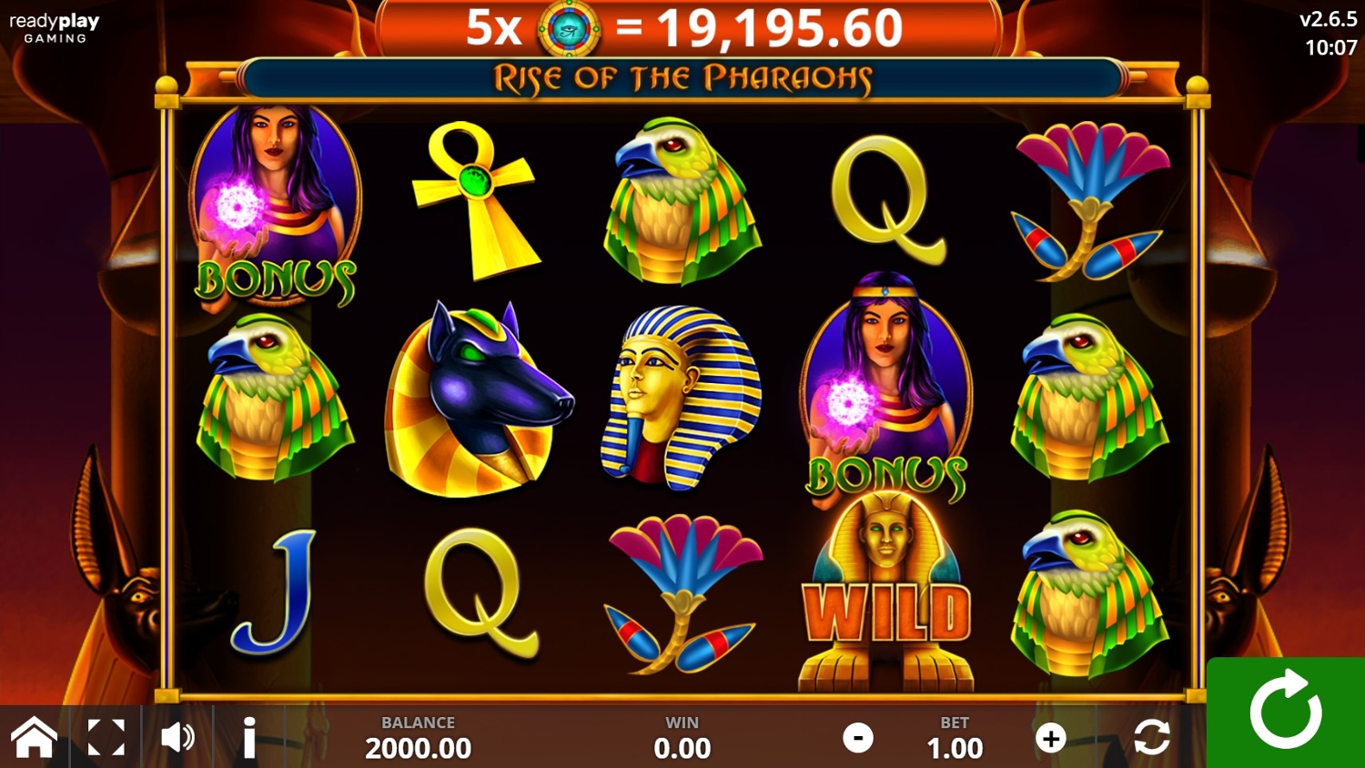 Rise of the Pharaohs Slot Gameplay