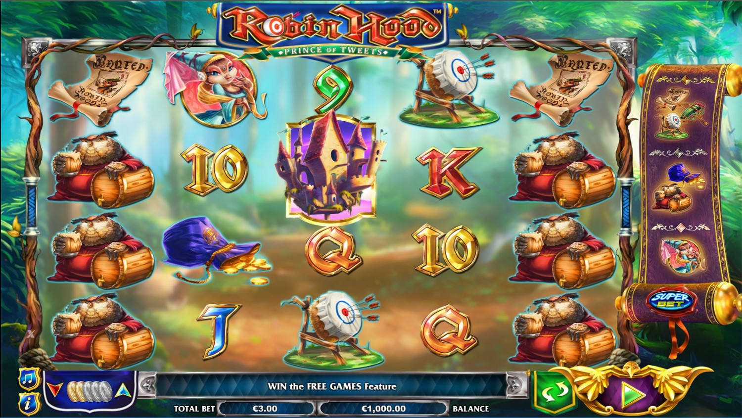 Robin Hood Prince of Tweets Slot Gameplay
