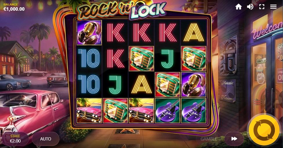 Rock 'n' Lock Slot Gameplay