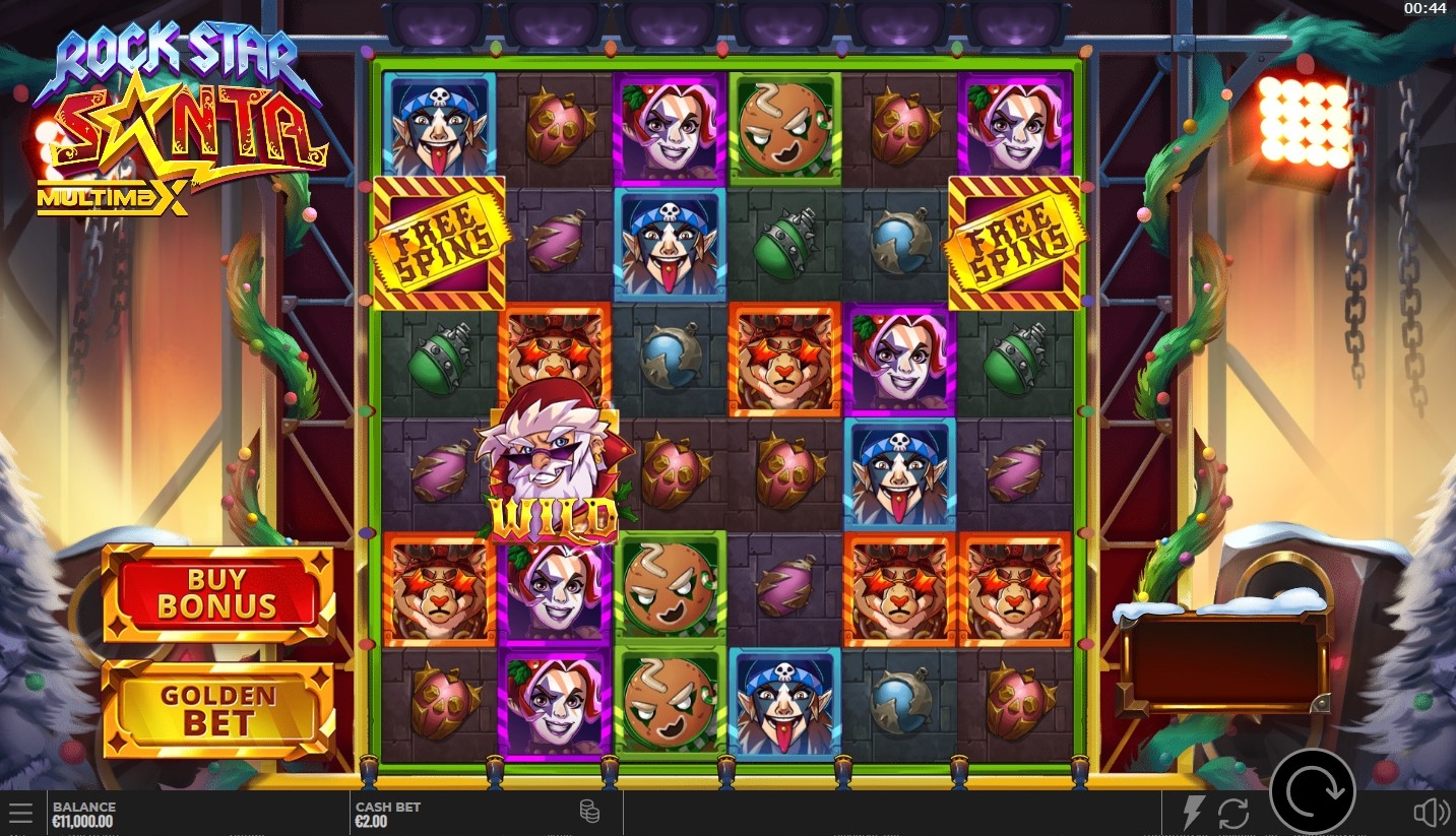 Rock Star Santa Multimax Slot Gameplay