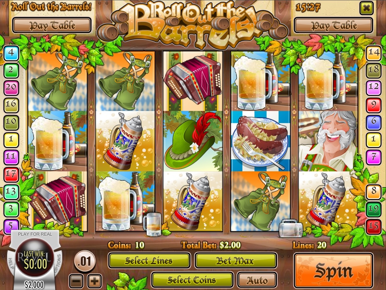 Roll Out the Barrels Slot Gameplay