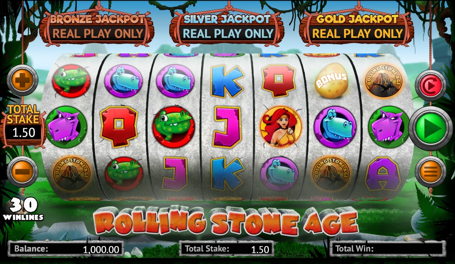 Rolling Stone Age Slot Gameplay