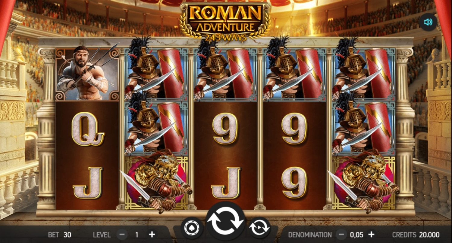 Roman Adventure: 243 Lines Slot Gameplay