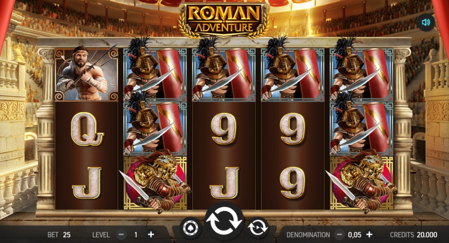 Roman Adventure: 50 Lines Slot Gameplay