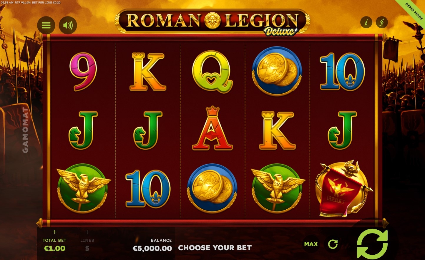 Roman Legion Deluxe Slot Gameplay