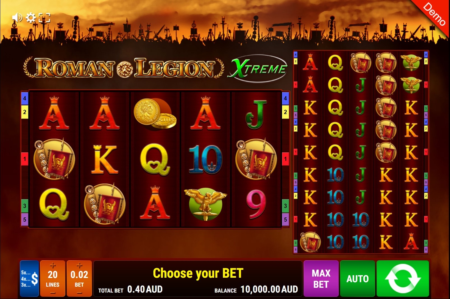 Roman Legion Extreme Slot Gameplay