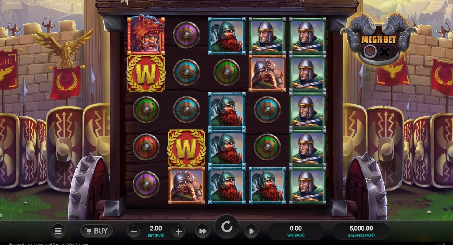 Roman Rivals Blood and Sand Slot Gameplay
