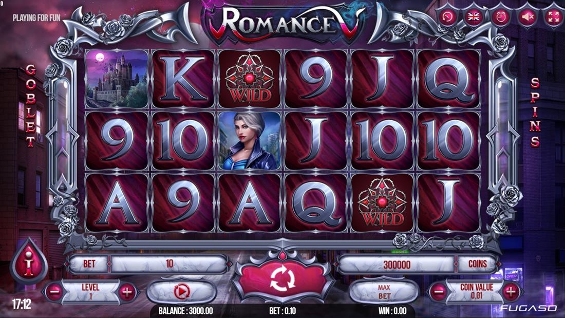 Romance V Slot Gameplay