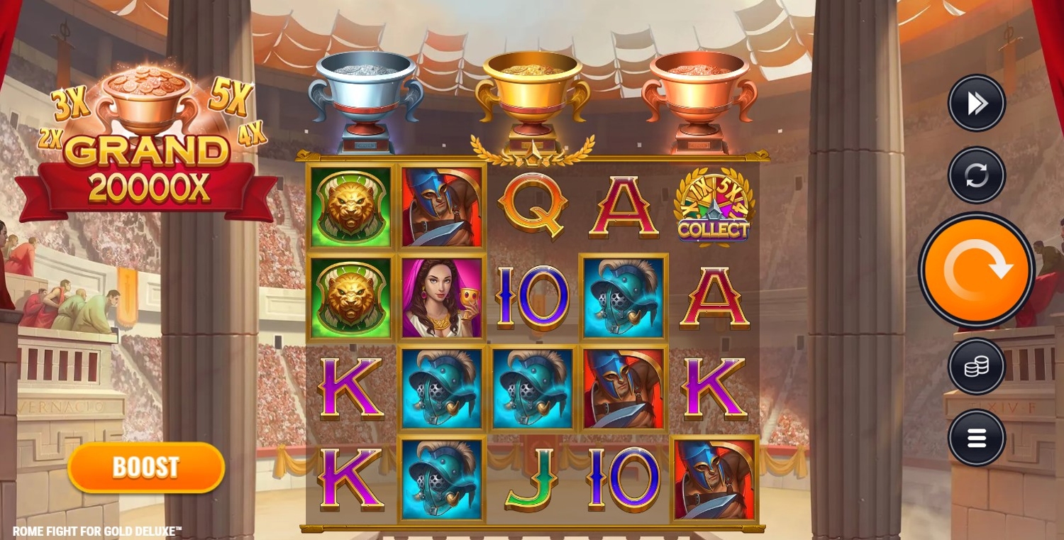 Rome Fight For Gold Deluxe Slot Gameplay
