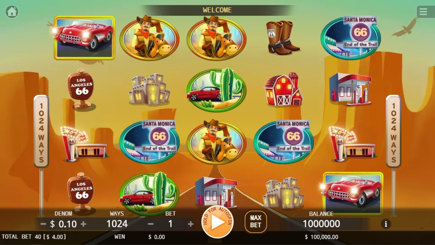 Route 66 Slot Gameplay