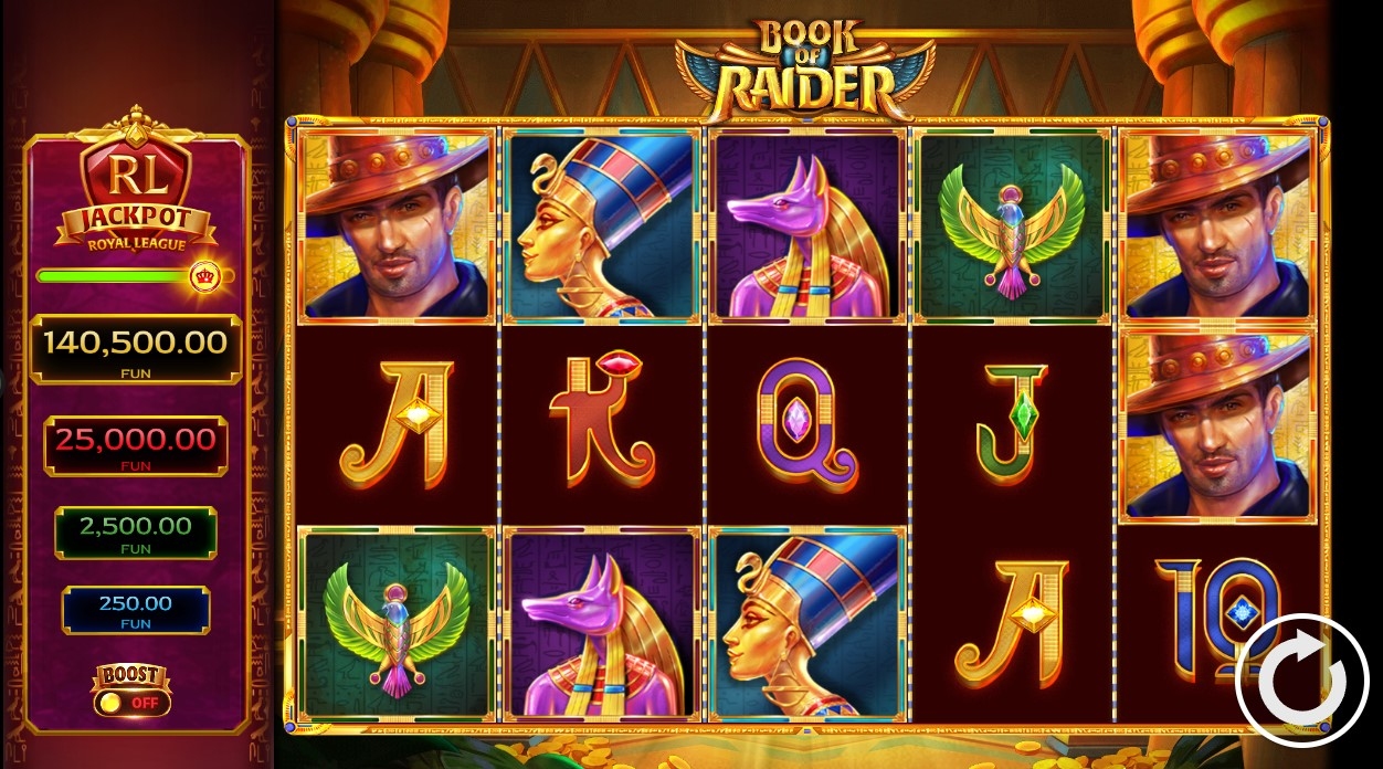 Royal League Book of Raider Slot Gameplay