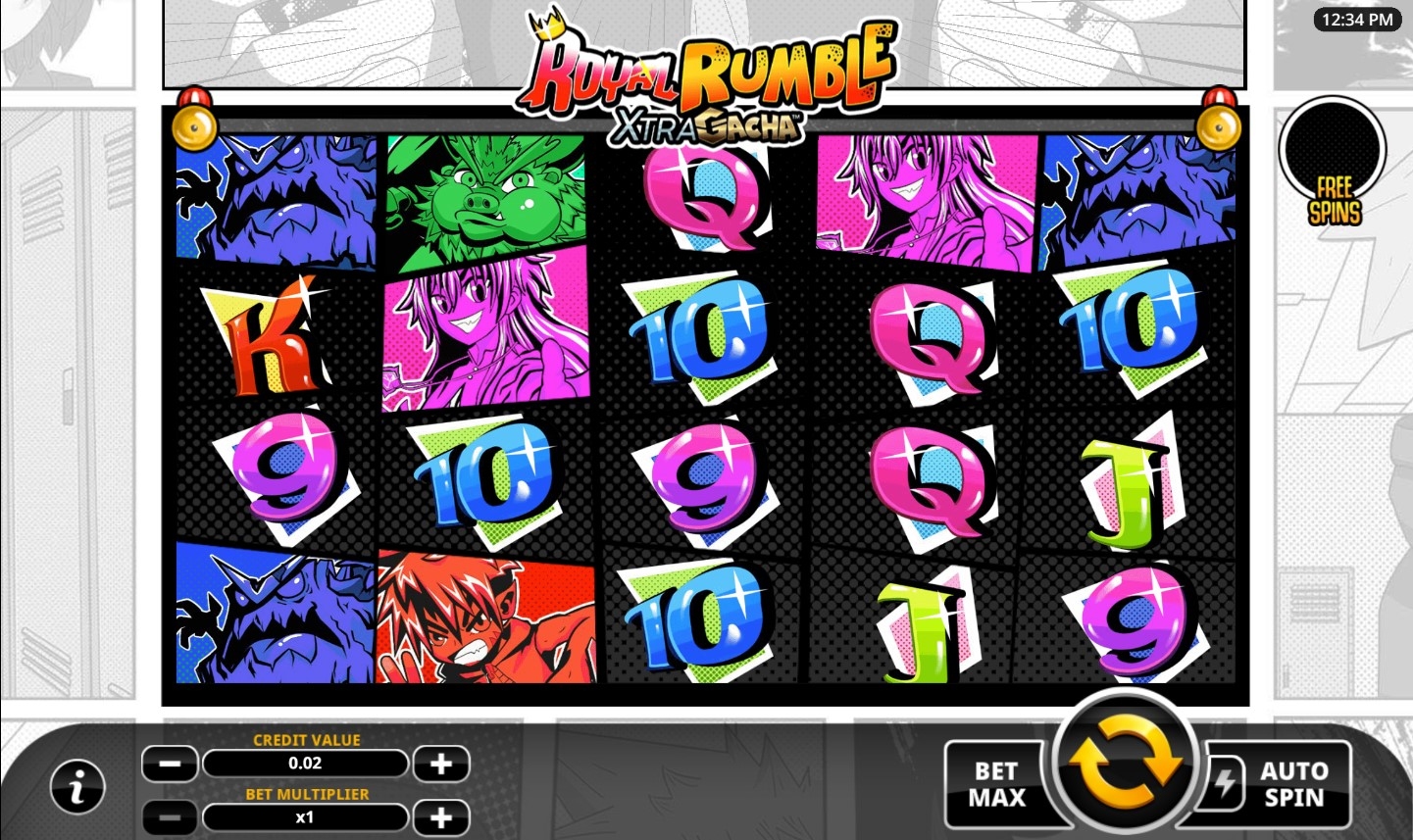 Royal Rumble XtraGacha Slot Gameplay