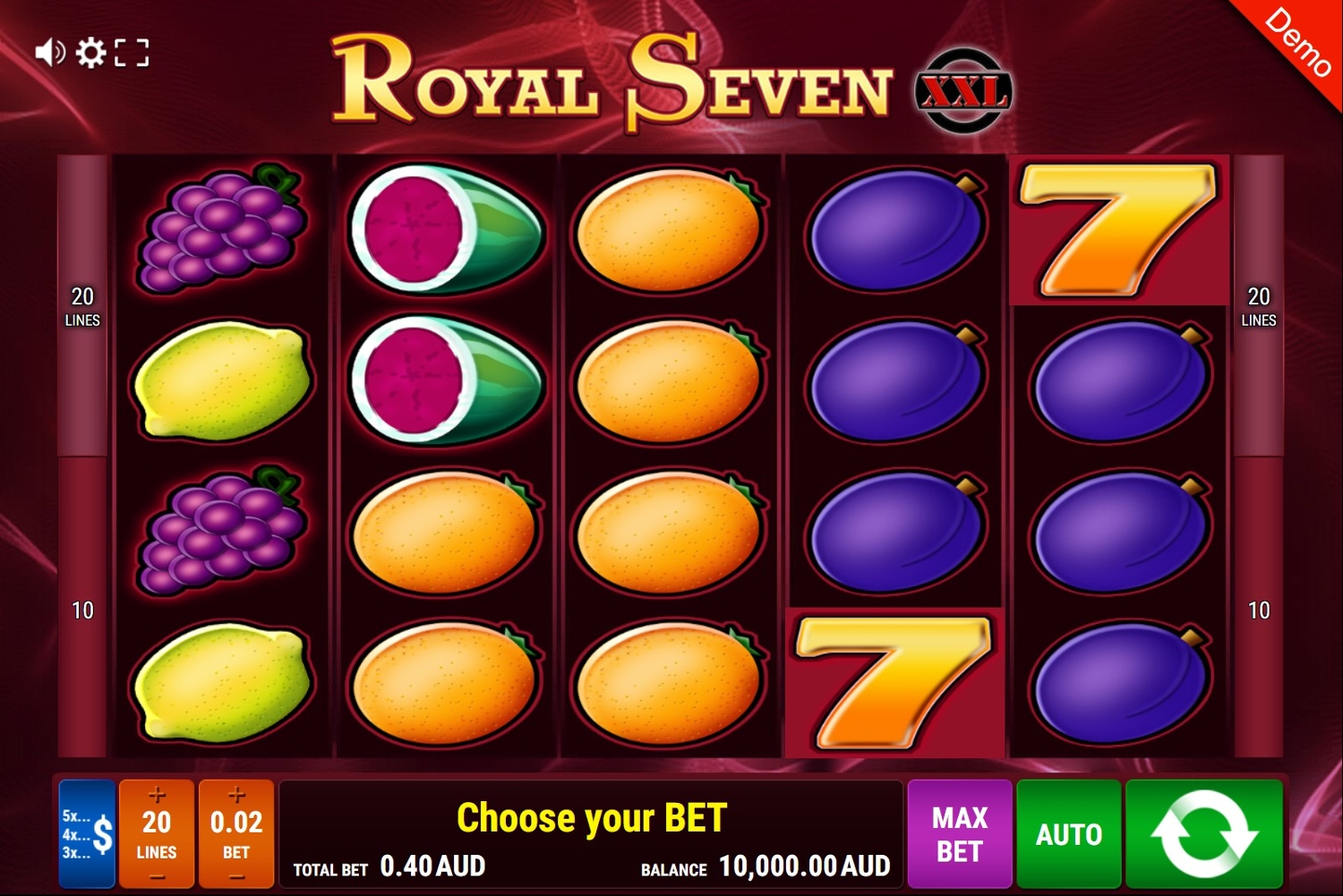 Royal Sevens XXL Slot Gameplay