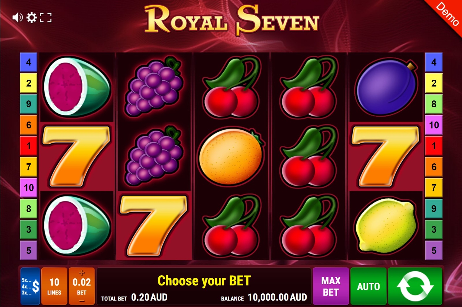 Royal Sevens Slot Gameplay