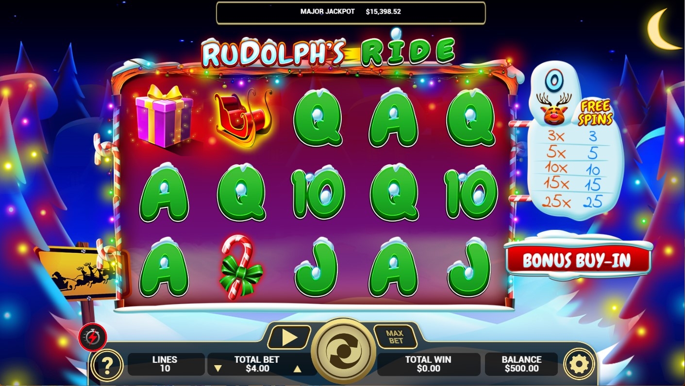 Rudolphs Ride Slot Gameplay