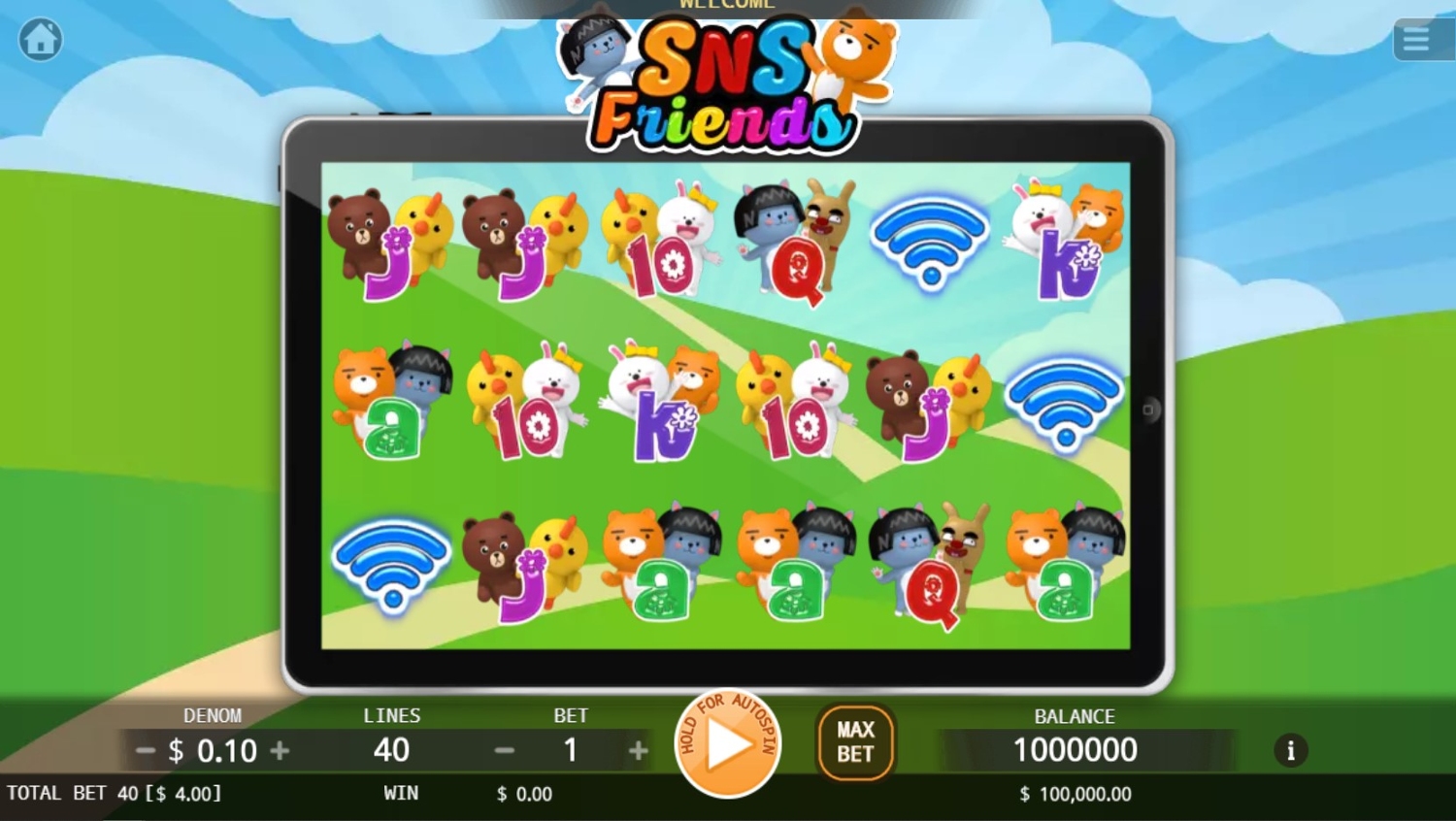 SNS Friends Slot Gameplay