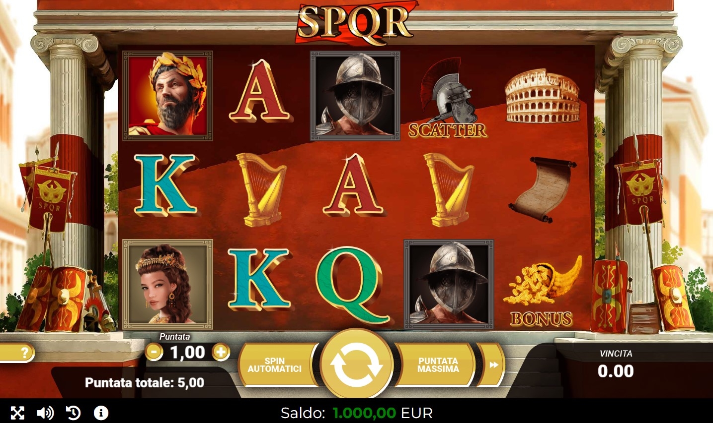 SPQR Slot Gameplay