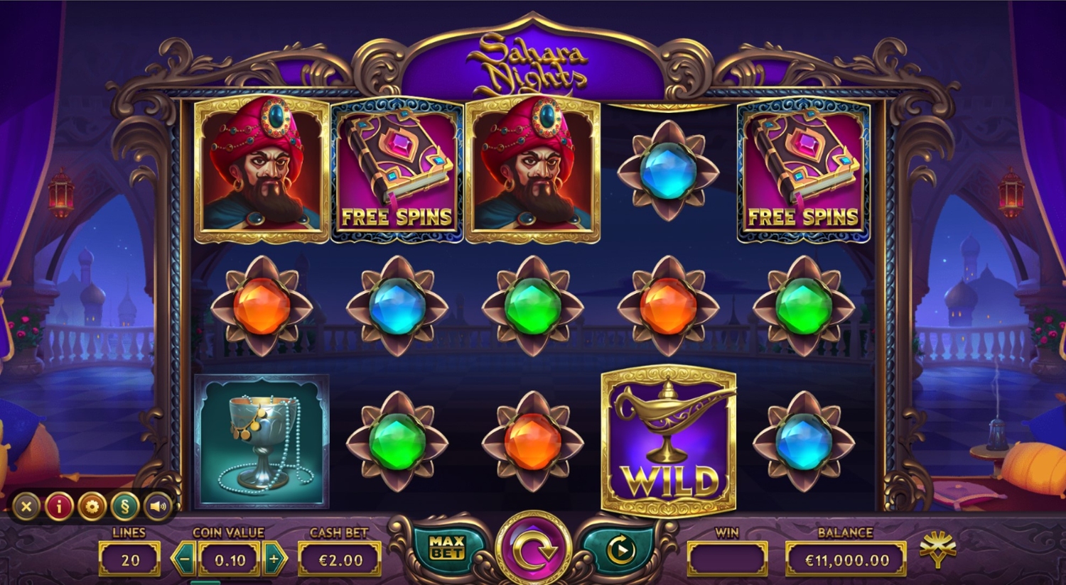 Sahara Nights Slot Gameplay