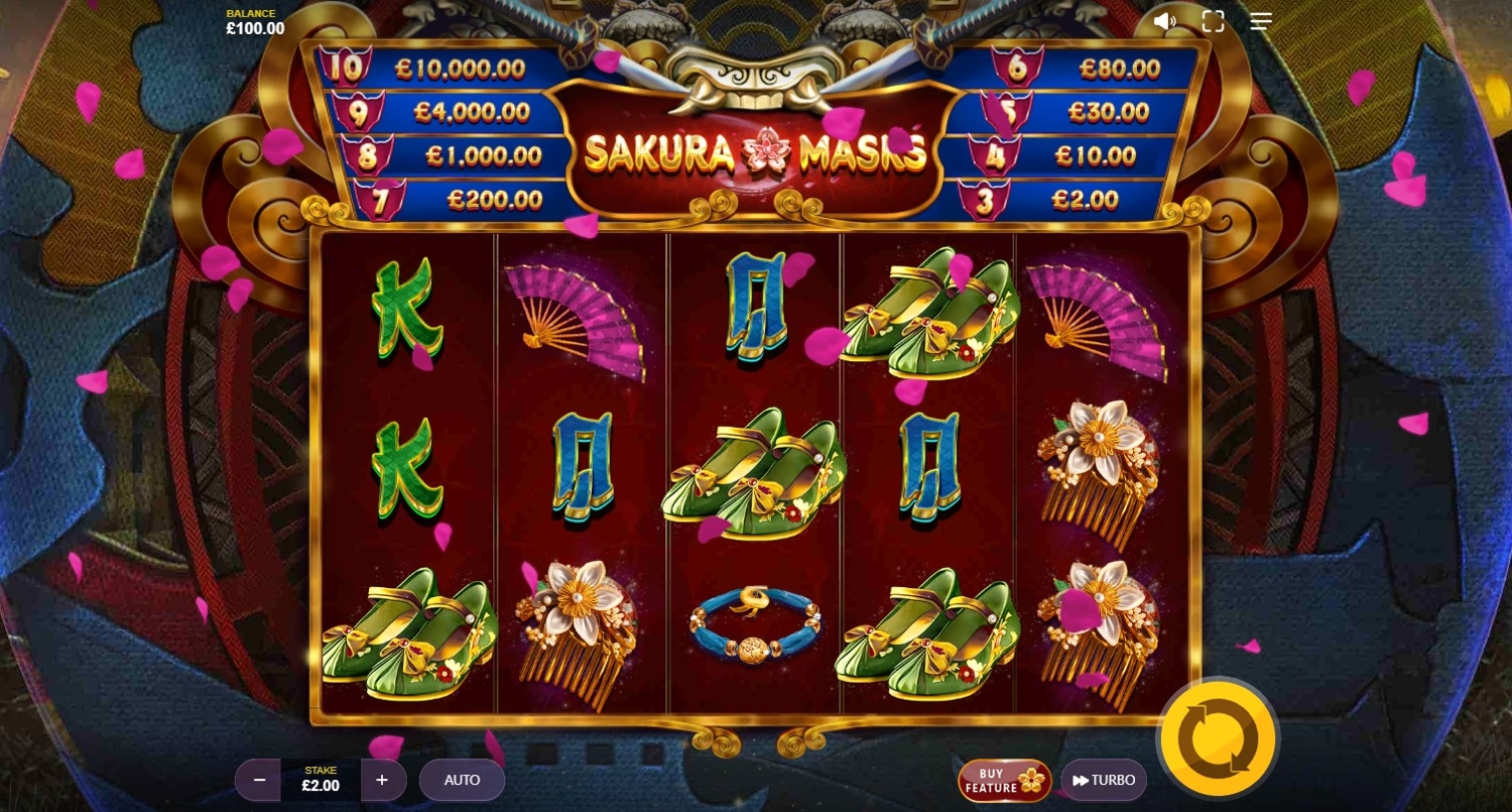 Sakura Masks Slot Gameplay