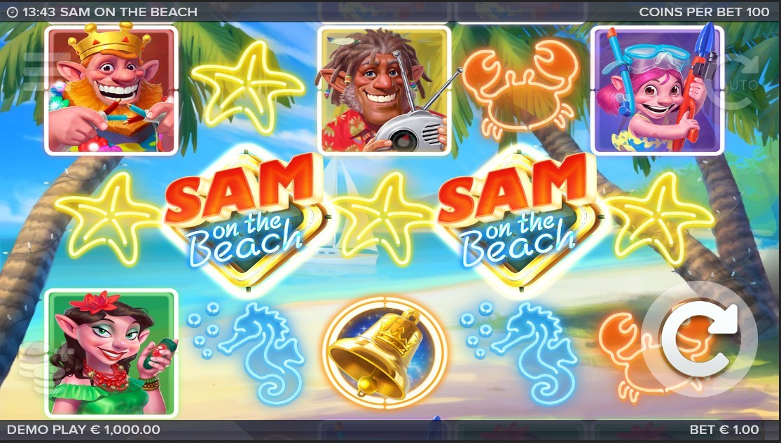Sam on the Beach Slot Gameplay