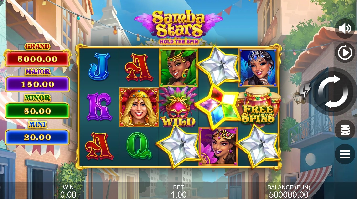 Samba Stars: Hold the Spin Slot Gameplay