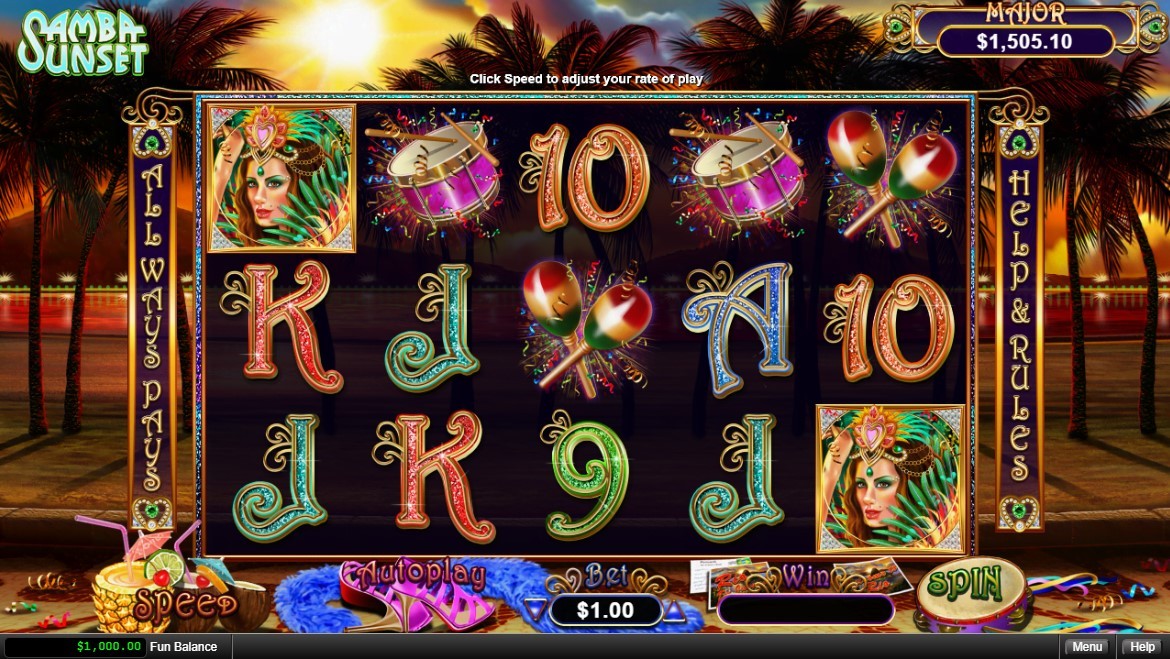 Samba Sunset Slot Gameplay