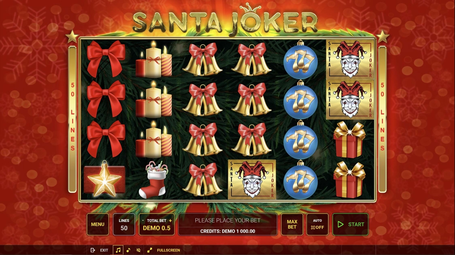 Santa Joker Slot Gameplay