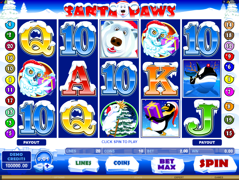 Santa Paws Slot Gameplay