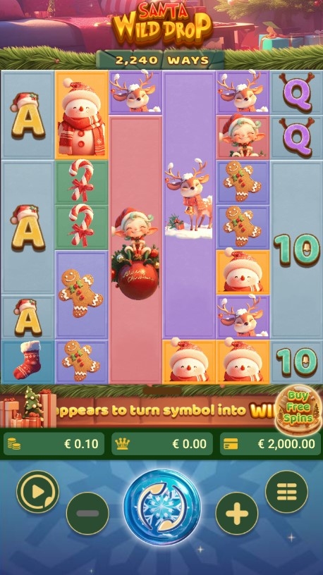 Santa Wild Drop Slot Gameplay