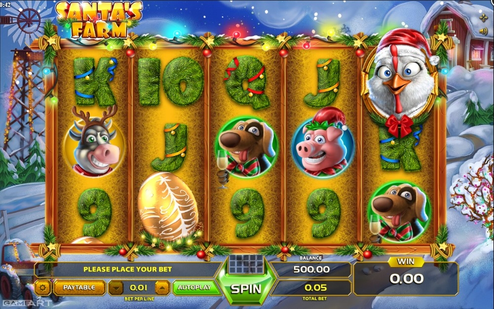 Santa's Farm Slot Gameplay