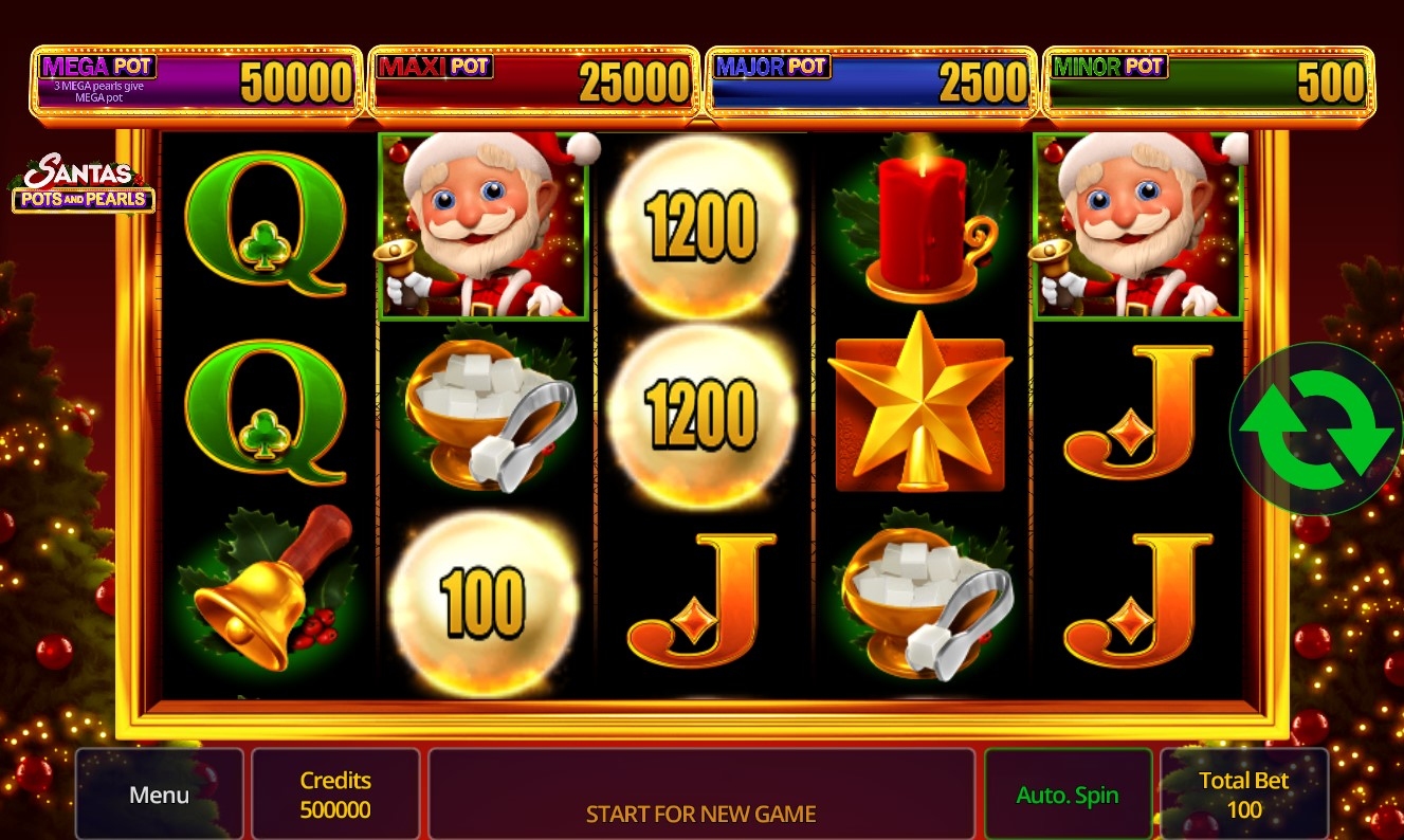 Santa's Pots and Pearls Slot Gameplay