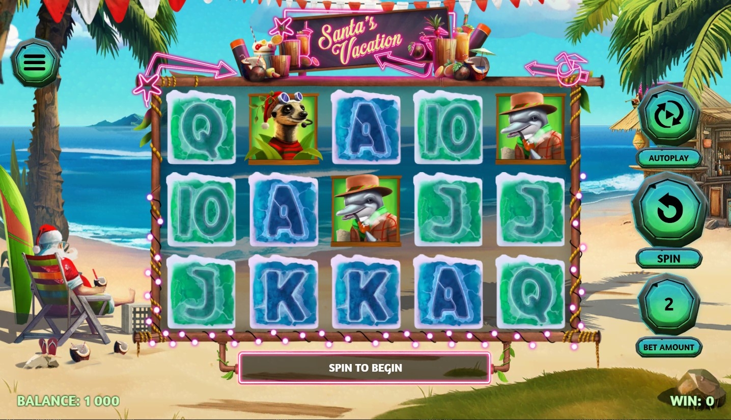 Santa's Vacation Slot Gameplay