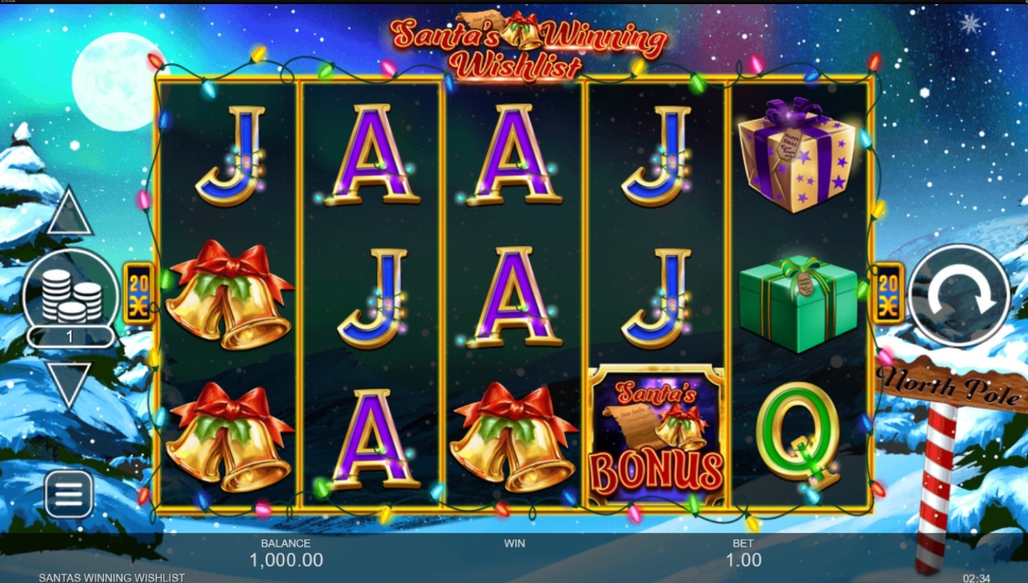 Santas Winning Wishlist Slot Gameplay