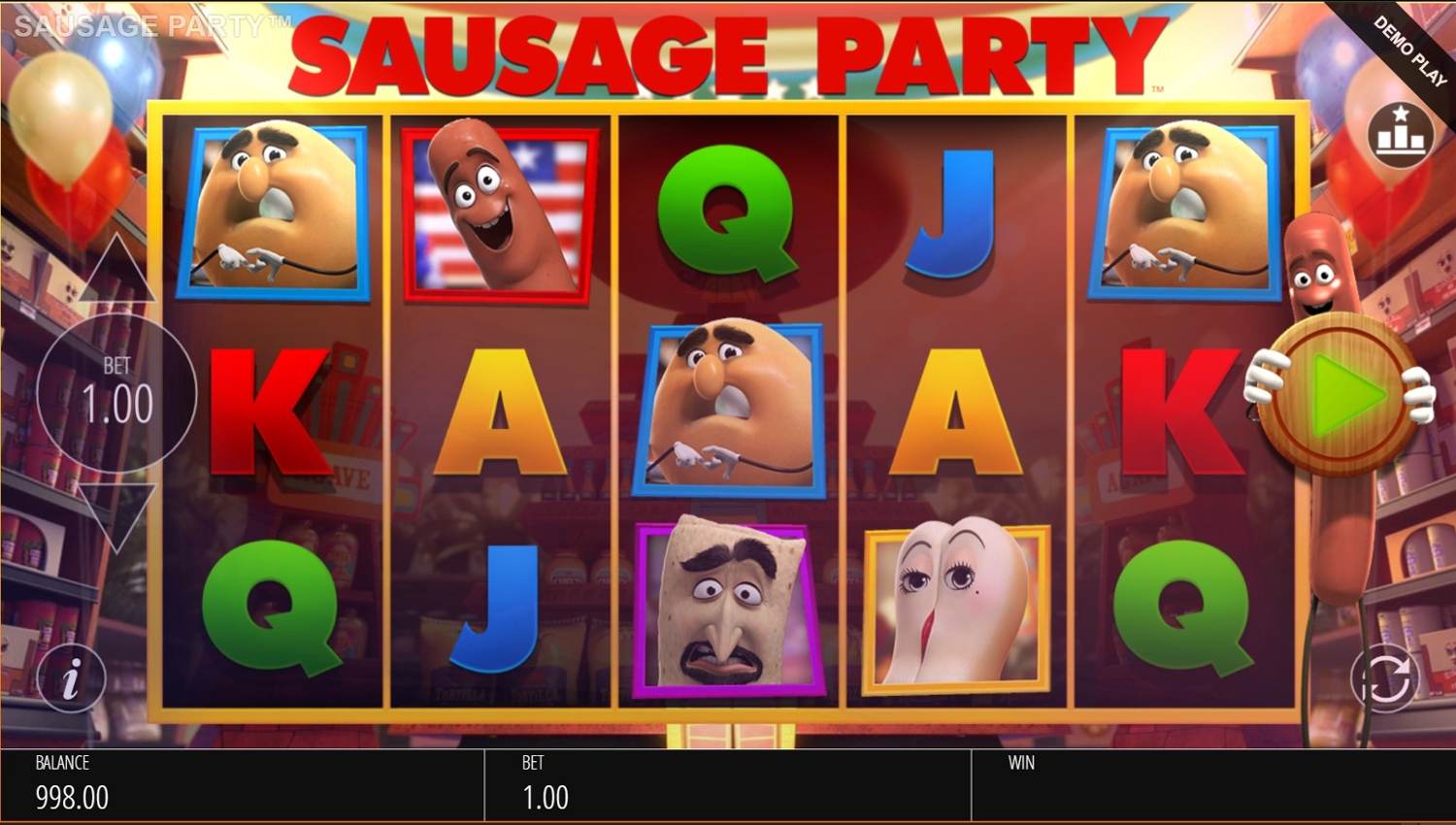 Sausage Party Slot Gameplay