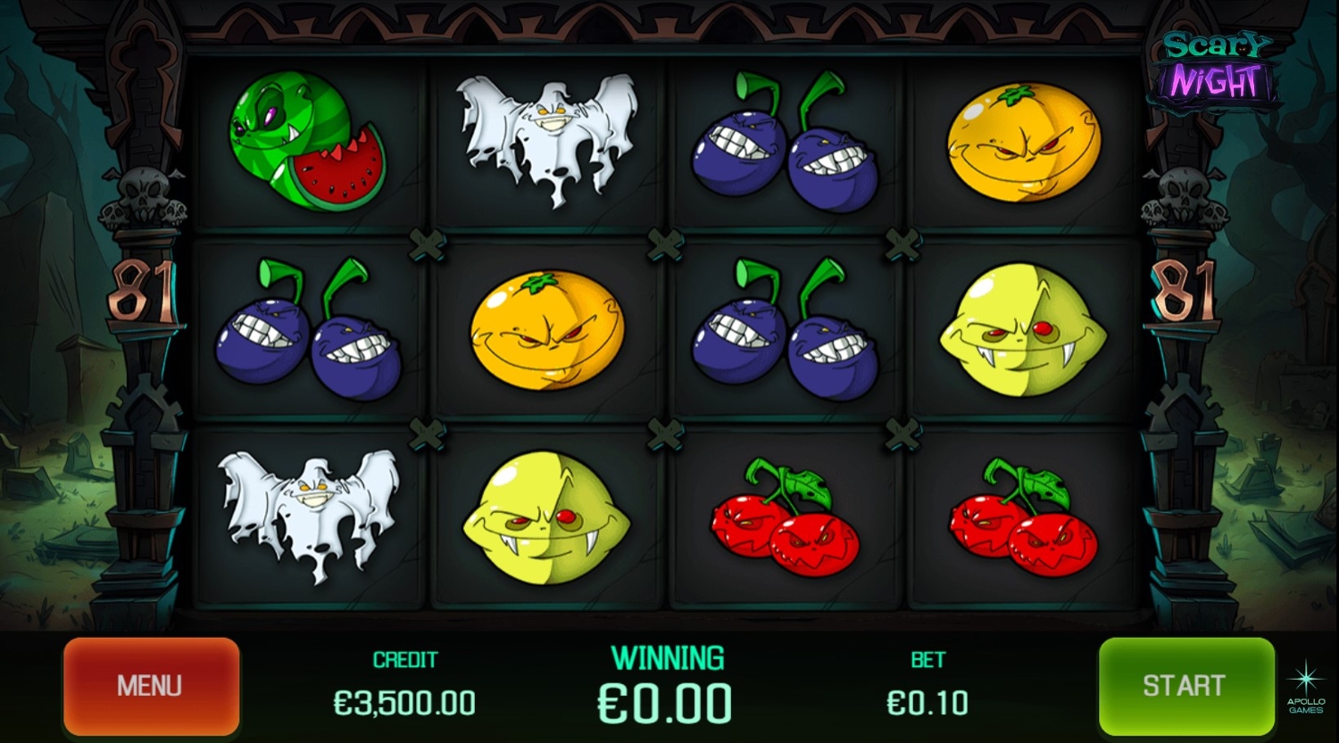 Scary Night Slot Gameplay