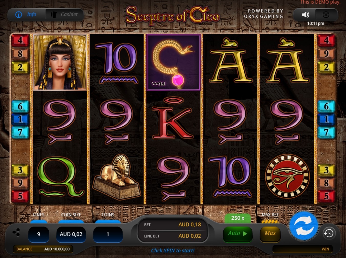 Sceptre of Cleo Slot Gameplay