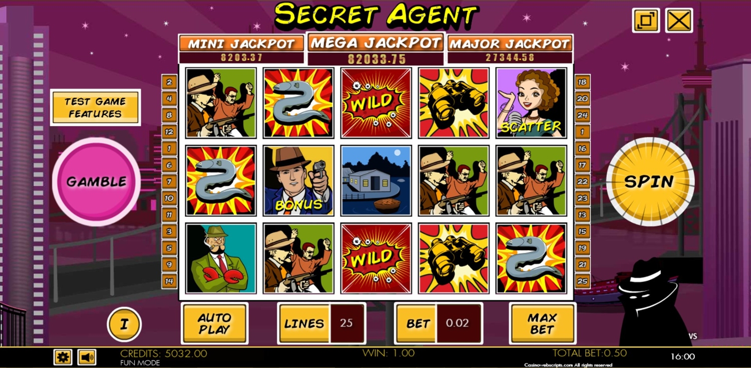 Secret Agent Slot Gameplay