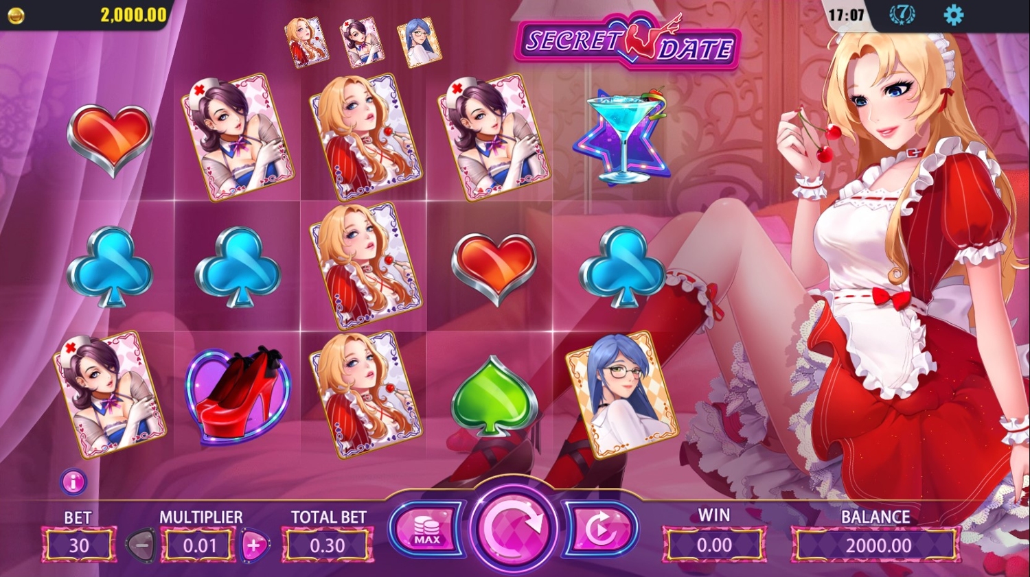 Secret Date Slot Gameplay