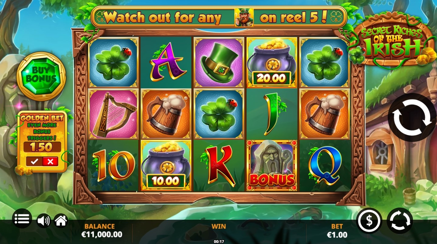 Secret Riches of the Irish Slot Gameplay