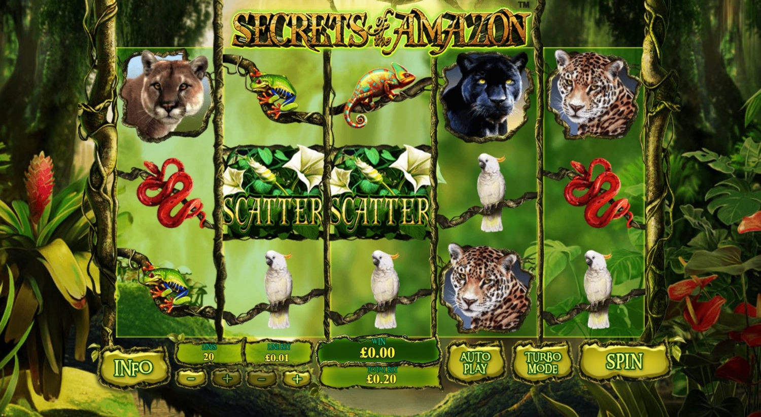 Secrets of the Amazon Slot Gameplay