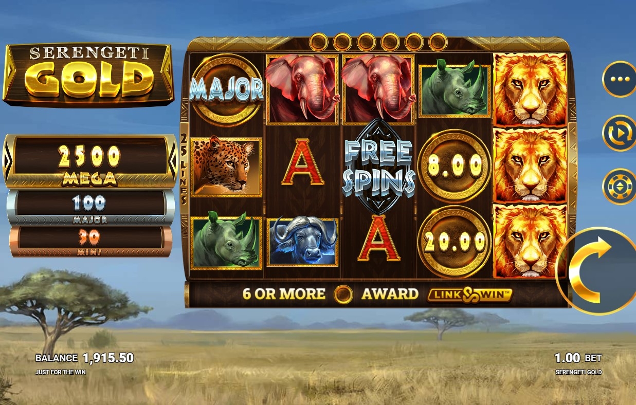 Serengeti Gold Slot Gameplay