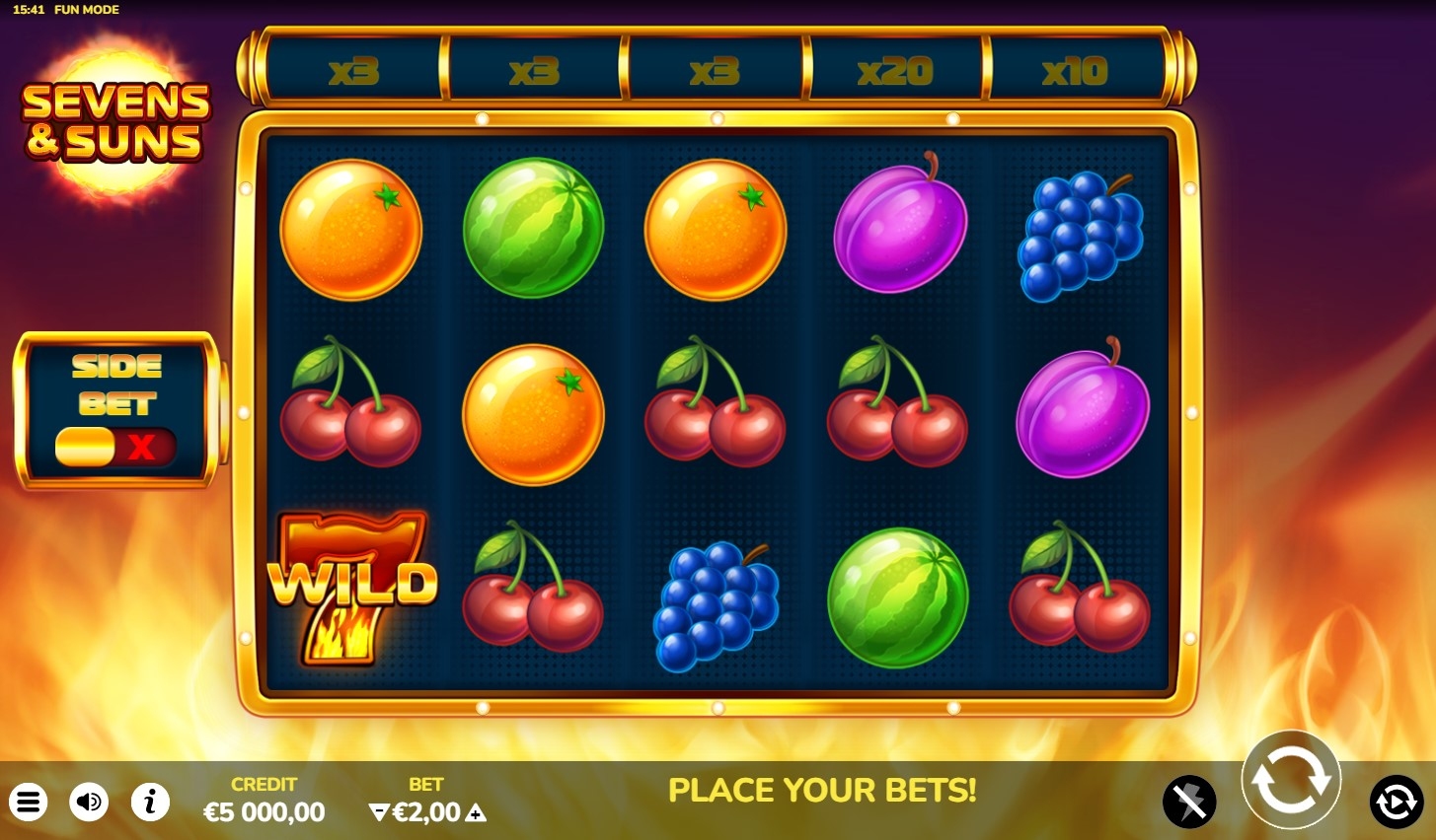 Sevens & Suns Slot Gameplay