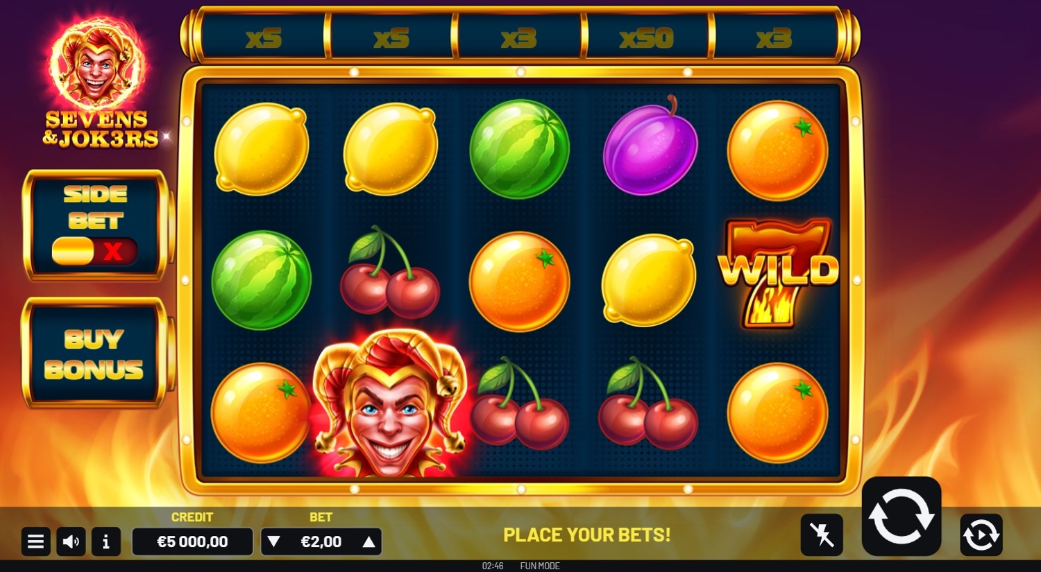 Sevens and Jok3rs Slot Gameplay