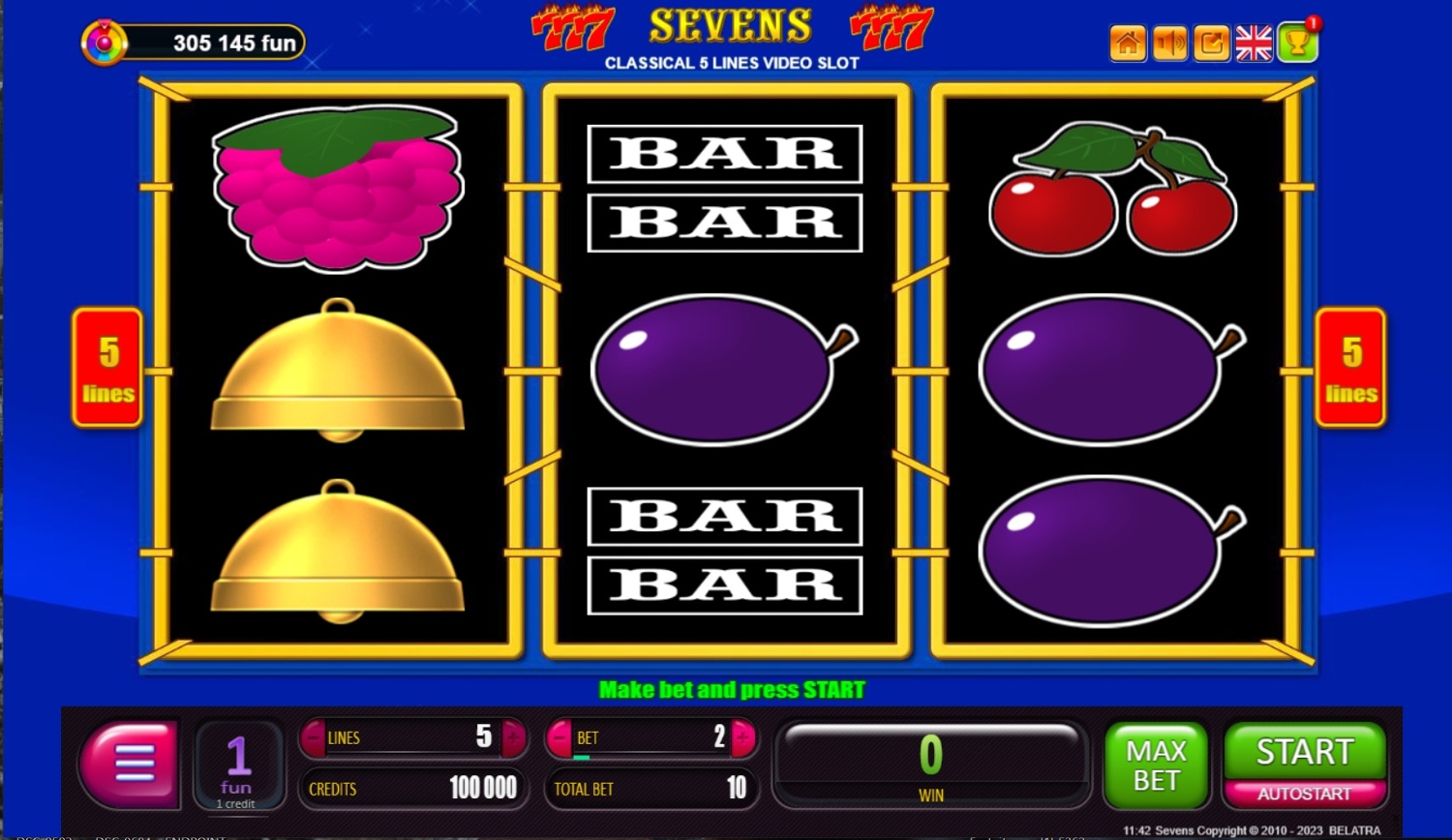 Sevens Slot Gameplay