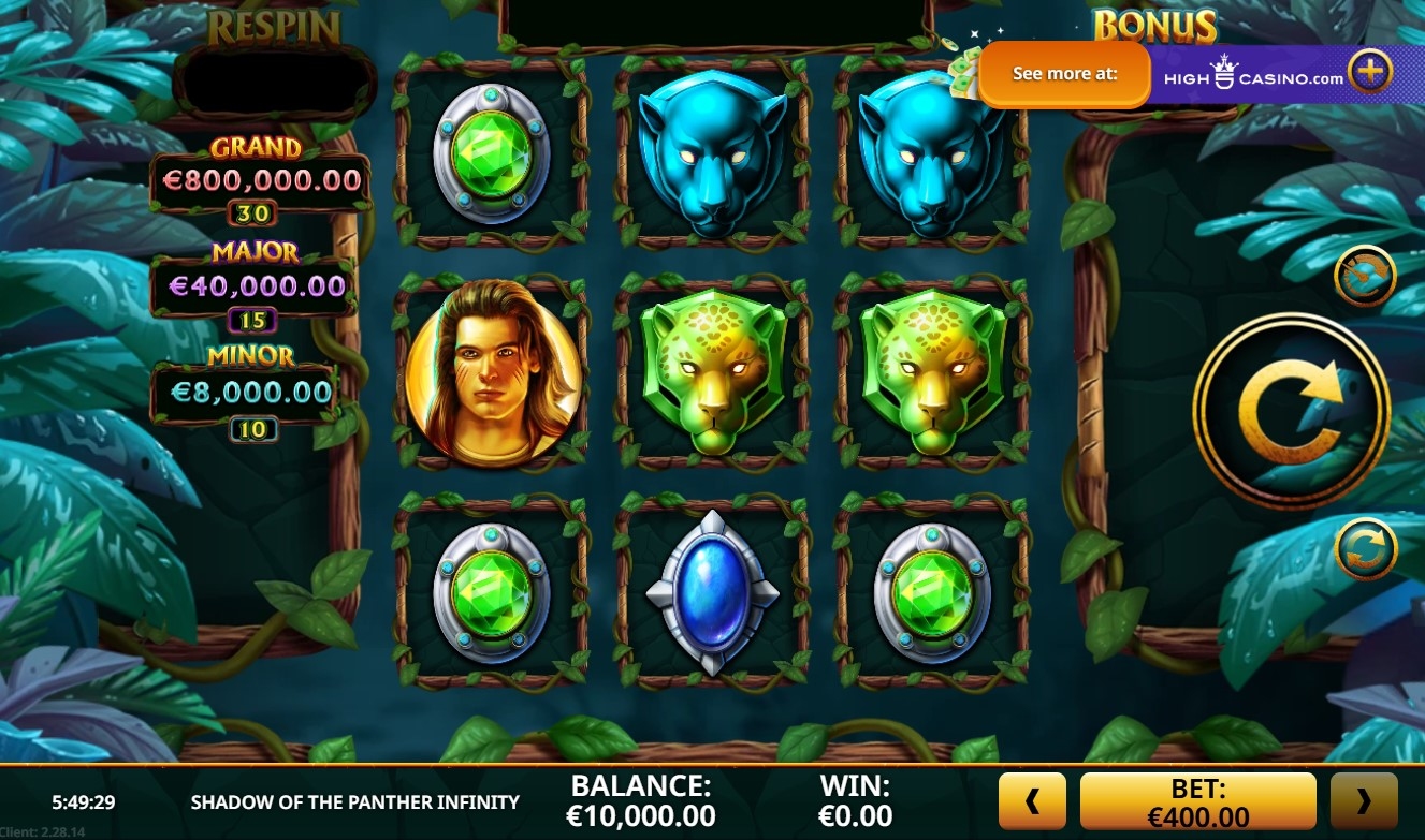 Shadow Of The Panther Infinity Slot Gameplay