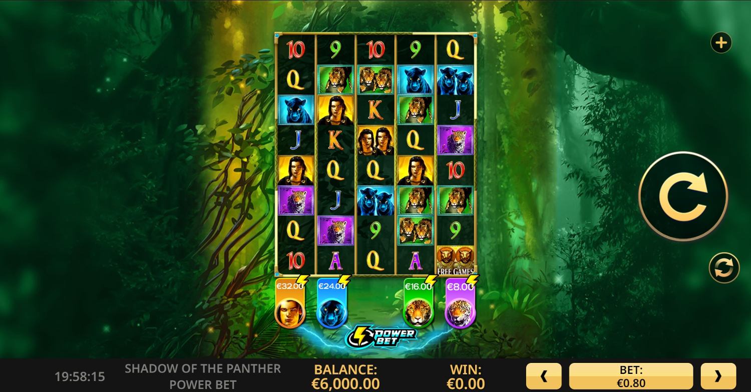 Shadow Of The Panther Power Bet Slot Gameplay