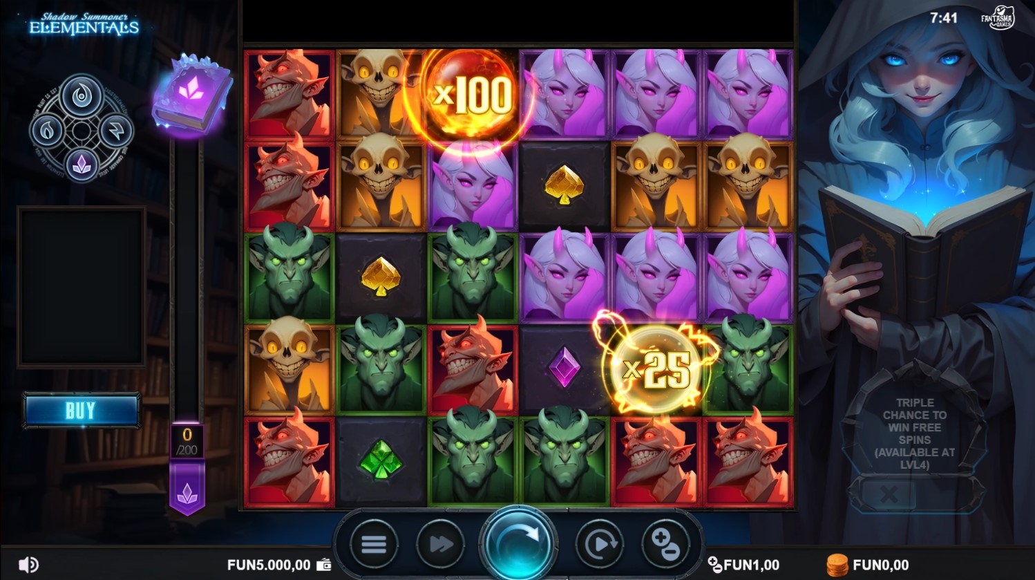 Shadow Summoner Elementals Slot Gameplay