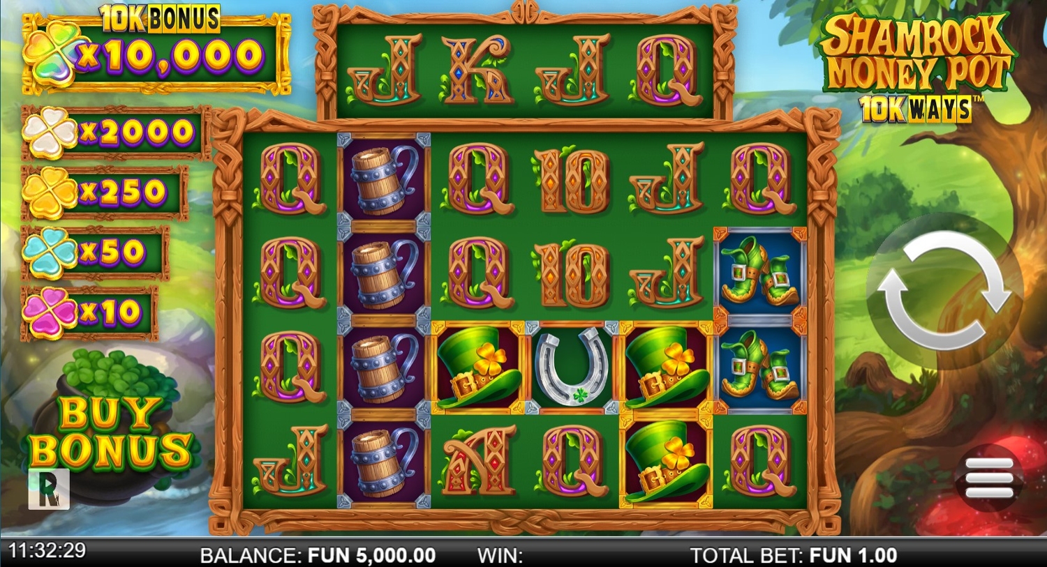 Shamrock Money Pot 10K Ways Slot Gameplay