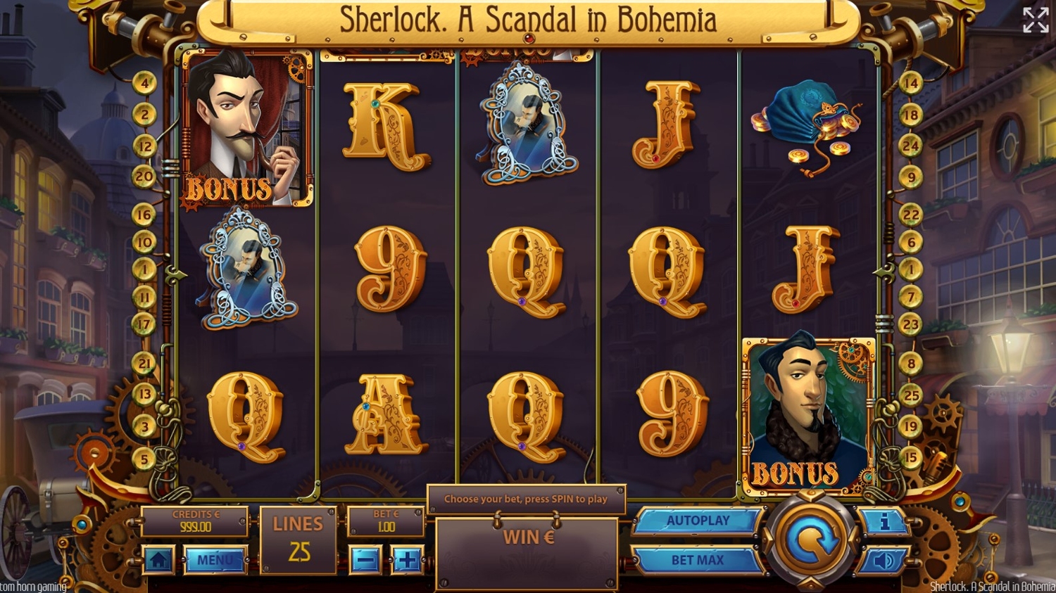 Sherlock - A Scandal in Bohemia Slot Gameplay