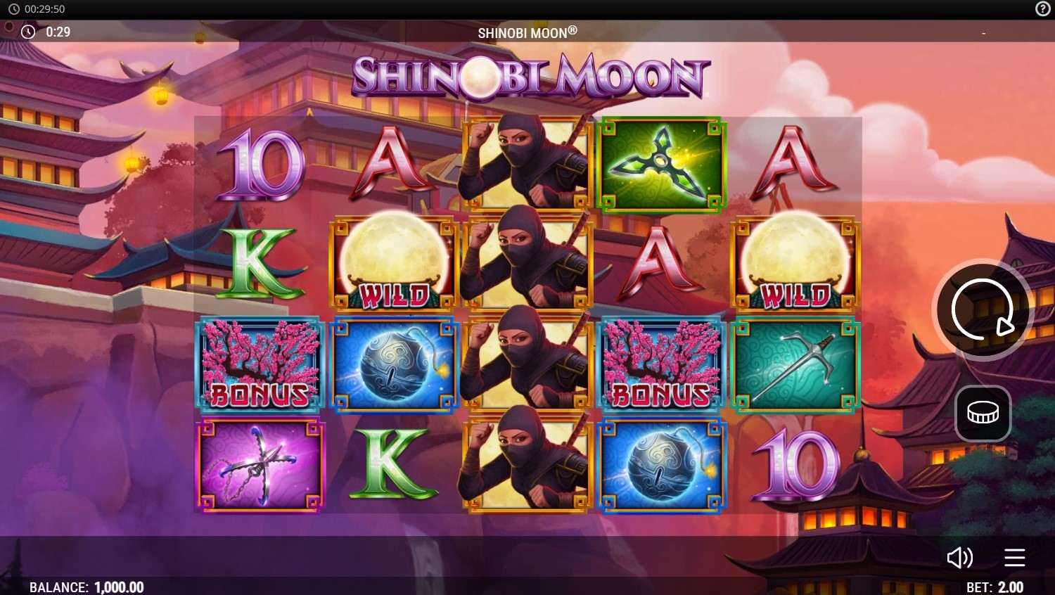 Shinobi Moon Slot Gameplay
